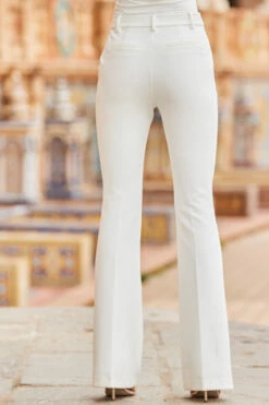 Ivory Premium Kick Flare Trousers 11 Ivory Premium Kick Flare Trousers -SOSANDAR Sales web 2303 15 s23bw013iv0001 s23ow076iv0001 s23tw089cm0002 15 370