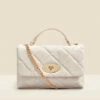 Ivory Faux Leather Quilted Clasp Detail Cross Body Bag 1 Ivory Faux Leather Quilted Clasp Detail Cross Body Bag -SOSANDAR Sales web 2303 box a22ac006eu0001 a