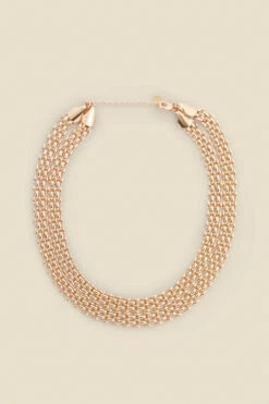 Gold Flat Chain Link Necklace