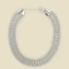Silver Flat Chain Link Necklace 1 Silver Flat Chain Link Necklace -SOSANDAR Sales web 2303 box s23ac026mc0005 a rc