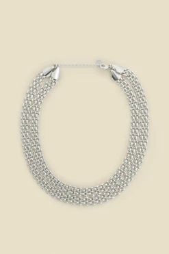 Silver Flat Chain Link Necklace