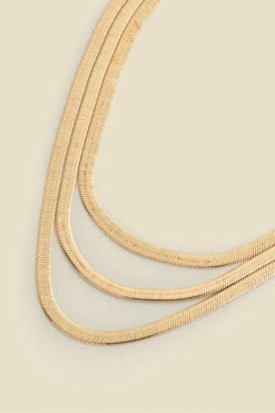 Gold Triple Row Slinky Layered Necklace -SOSANDAR Sales web 2303 box s23ac027mc0003 b copy