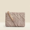 Taupe Quilted Cross Body Bag 1 Taupe Quilted Cross Body Bag -SOSANDAR Sales web 2303 box s23ac042bn0003 a