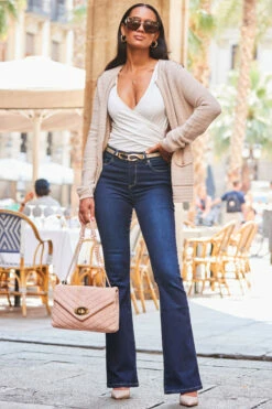 Taupe Faux Suede Quilted Clasp Detail Cross Body Bag 15 Taupe Faux Suede Quilted Clasp Detail Cross Body Bag -SOSANDAR Sales web 2307 16 s23tk942bn0003 16 079 1