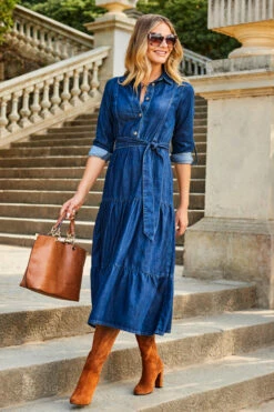 Tan Faux Suede & Leather Tote Bag With Shoulder Strap -SOSANDAR Sales web 2307 39 s23dd065in0007 39 034 1