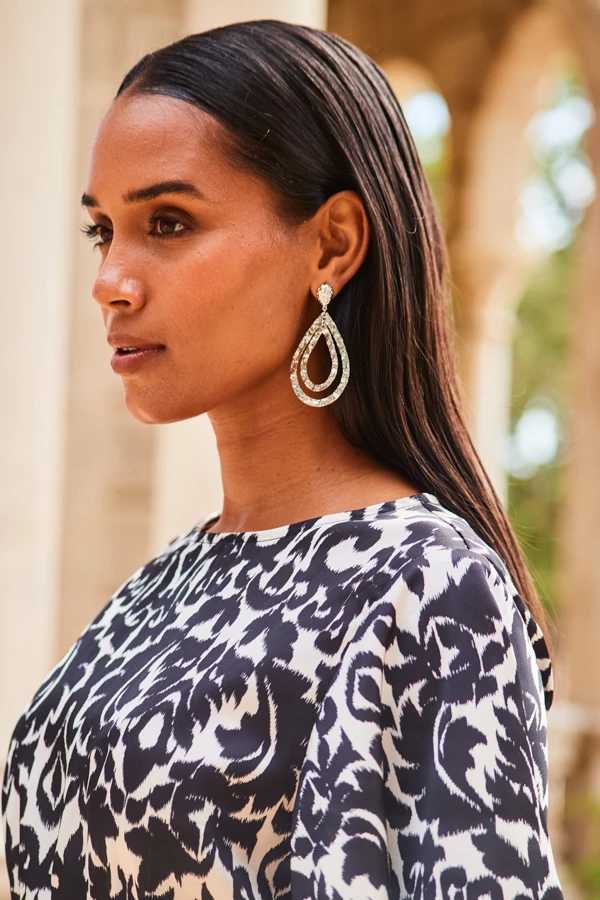 Gold Hammered Teardrop Earrings 3 Gold Hammered Teardrop Earrings