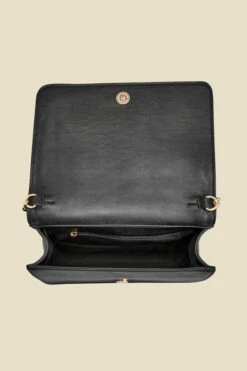 Dogtooth Black Trim Chain Detail Cross Body Bag 11 Dogtooth Black Trim Chain Detail Cross Body Bag -SOSANDAR Sales web 2307 box a23ac011bk0001 d