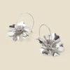 Silver Flower Detail Hoop Earrings 1 Silver Flower Detail Hoop Earrings -SOSANDAR Sales web 2307 box a23ac018mc0005 a rc