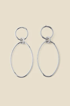 Silver Oval Hoop Drop Earrings 8 Silver Oval Hoop Drop Earrings -SOSANDAR Sales web 2307 box a23ac025mc0005 b rc