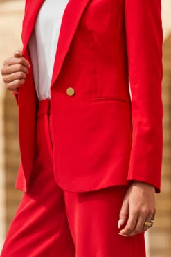 Red Shawl Collar Blazer -SOSANDAR Sales web 2308 31 a22bw006rd0001 a23ow063rd0001 31 289