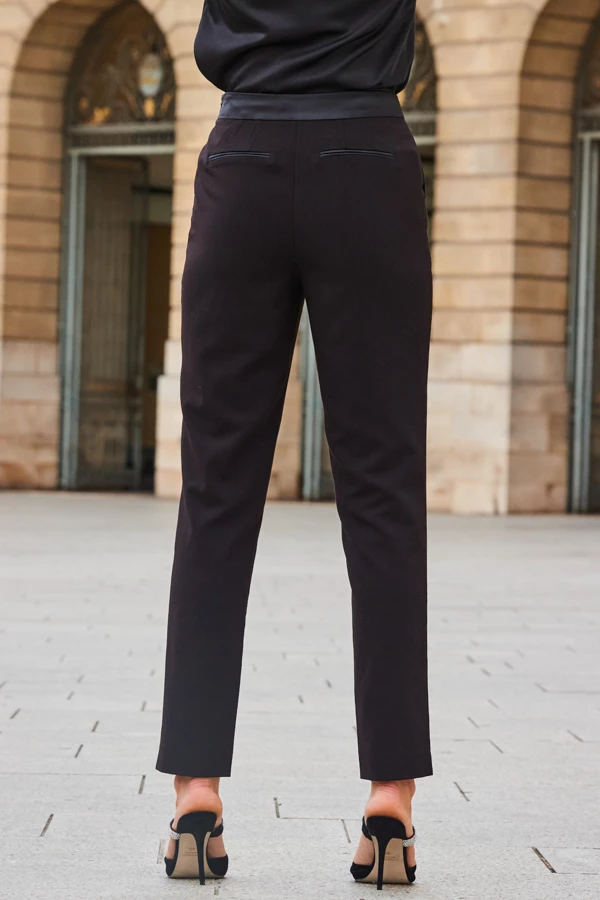 Black Satin Waistband Tuxedo Trousers 6 Black Satin Waistband Tuxedo Trousers - Image 4