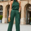 Emerald Green Satin Wide Leg Trousers 1 Emerald Green Satin Wide Leg Trousers -SOSANDAR Sales web 2308 50 a23tw011gn0001 s23bw030gn0001 50 099 rt 2