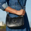 Black Snake Hoop Clasp Scoop Longline Shoulder Bag 2 Black Snake Hoop Clasp Scoop Longline Shoulder Bag -SOSANDAR Sales web 2308 68 a23dd017be0010 68 316 1