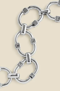 Silver Chunky Chain Link Bracelet 5 Silver Chunky Chain Link Bracelet -SOSANDAR Sales web 2308 box a23ac033mc00050one b