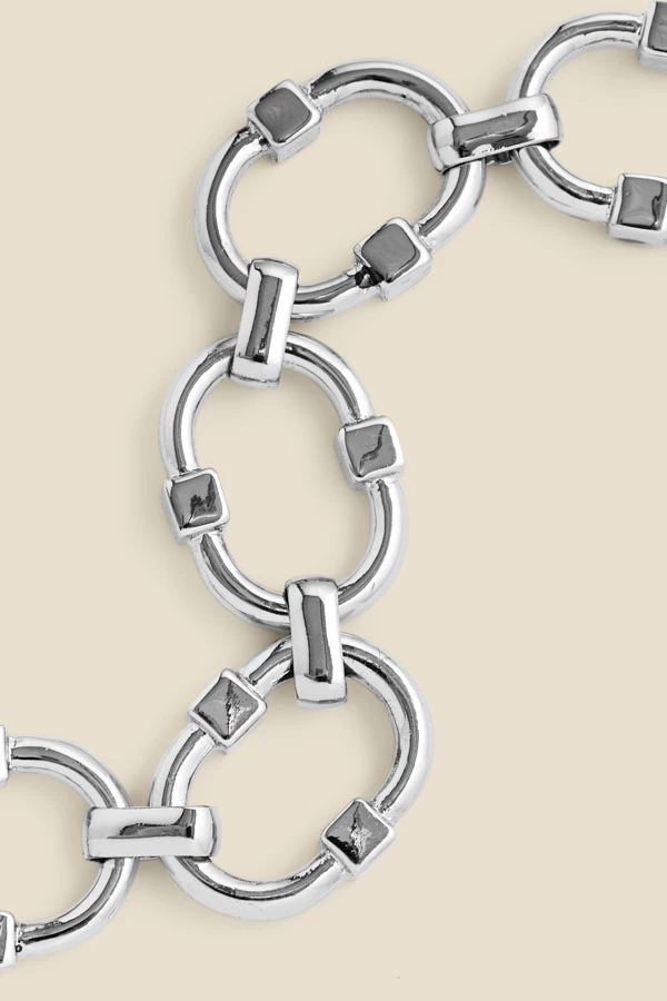 Silver Chunky Chain Link Bracelet 4 Silver Chunky Chain Link Bracelet - Image 2