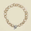Gold Chunky Contrast Toggle Detail Necklace 2 Gold Chunky Contrast Toggle Detail Necklace -SOSANDAR Sales web 2308 box a23ac040mc0003 a rt