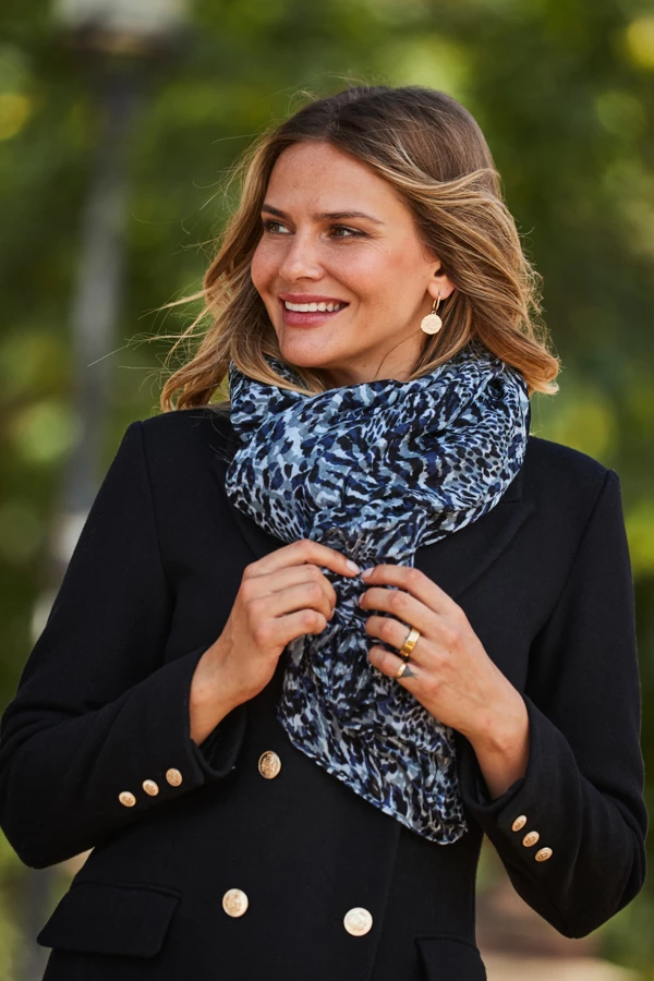 Grey Animal Print Scarf 3 Grey Animal Print Scarf