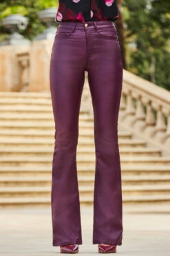 Wine Coated Kick Flare Jeans 10 Wine Coated Kick Flare Jeans -SOSANDAR Sales web 2309 05 a23bd016rd0011 a23tw068bkfl01 05 233
