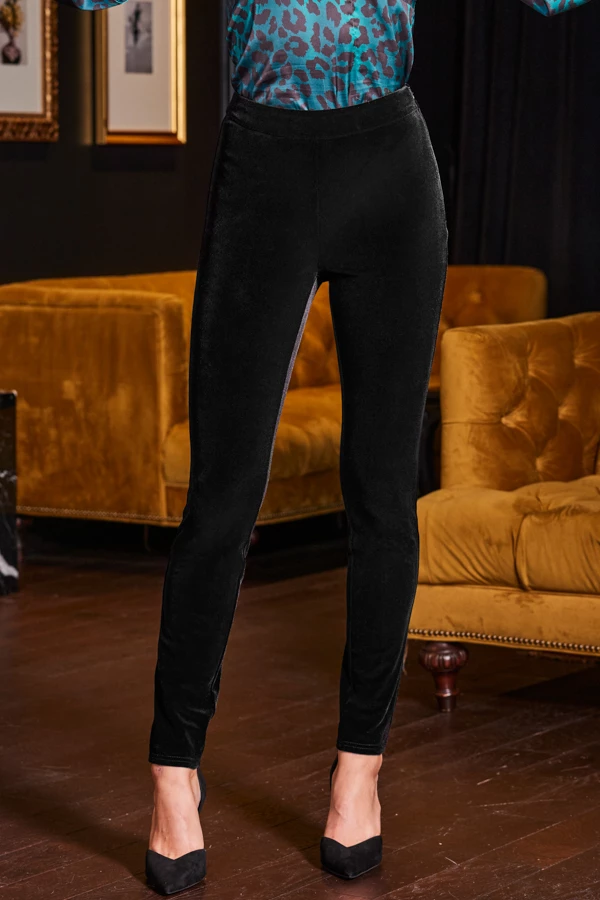 Black Luxe Velvet Leggings 4 Black Luxe Velvet Leggings - Image 2