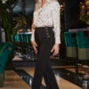 Black Eyelet Detail Wide Leg Trousers 1 Black Eyelet Detail Wide Leg Trousers -SOSANDAR Sales web 2309 211 a23tw092cm0002 211 050 1
