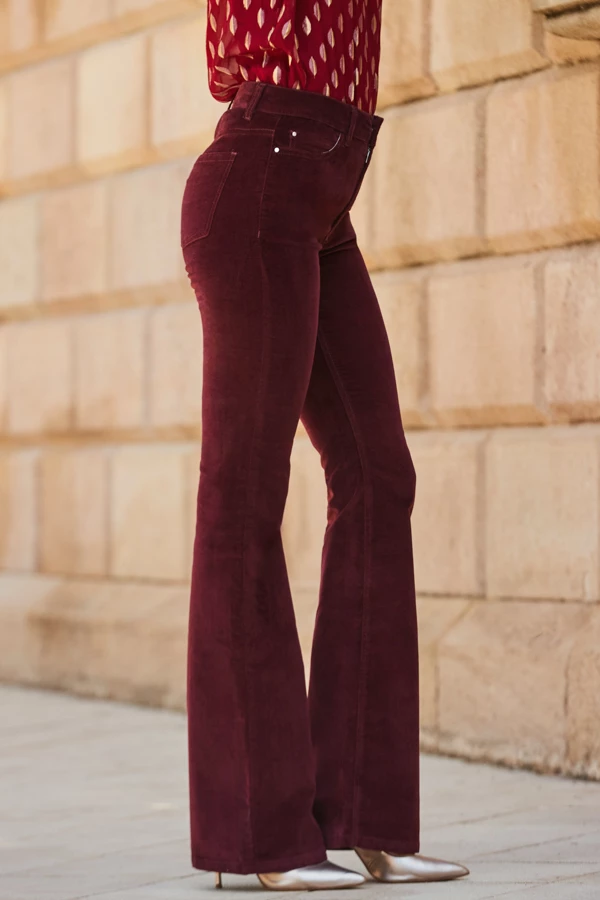 Wine Velvet Kick Flare Jeans 6 Wine Velvet Kick Flare Jeans - Image 4