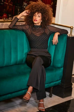 Black Satin Wide Leg Trousers -SOSANDAR Sales web 2309 235 a23bw023bk0001 a23tj060bk000 235 007 1