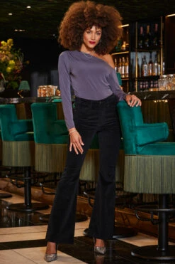 Black Velvet Kick Flare Jeans 12 Black Velvet Kick Flare Jeans -SOSANDAR Sales web 2309 242 a23tj035mc0004 242 008 1