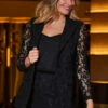 Black Premium Lace Detail Blazer -SOSANDAR Sales web 2309 53 s23bw003bk0001 s23ow034bk0001 53 220 2