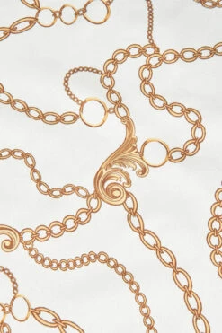 White Chain Print Satin Scarf With Border 7 White Chain Print Satin Scarf With Border -SOSANDAR Sales web 2310 box a23ac074we0001 b