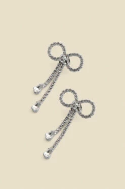Silver Diamante Dainty Bow Earrings 7 Silver Diamante Dainty Bow Earrings -SOSANDAR Sales web 2311 box a23ac028mc0005 b