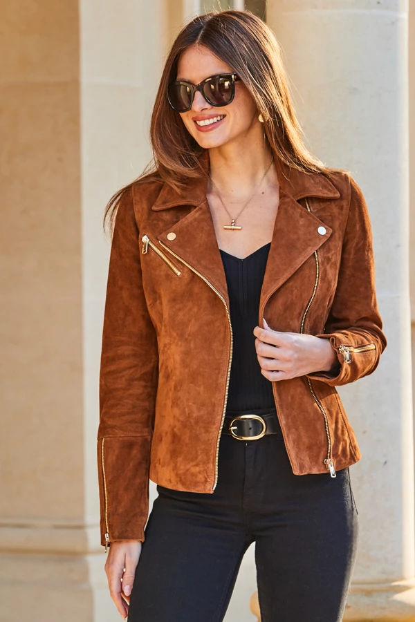 Tan Suede Biker Jacket 3 Tan Suede Biker Jacket