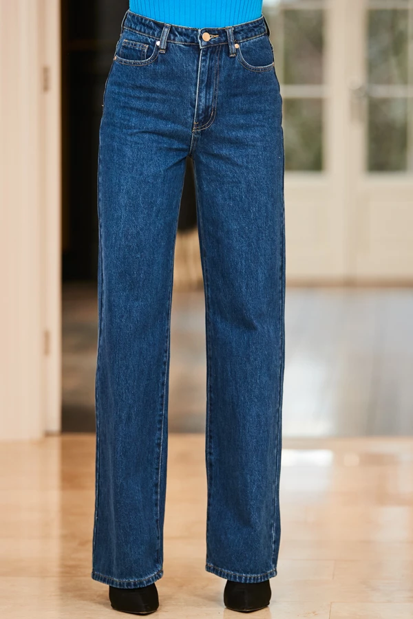 Indigo Blue Wide Leg Jeans 4 Indigo Blue Wide Leg Jeans - Image 2