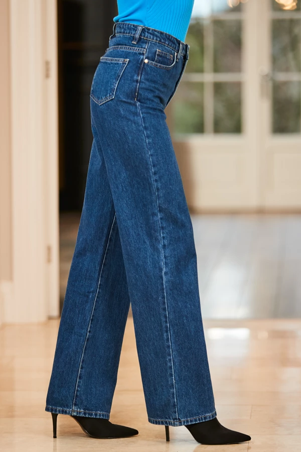 Indigo Blue Wide Leg Jeans 5 Indigo Blue Wide Leg Jeans - Image 3