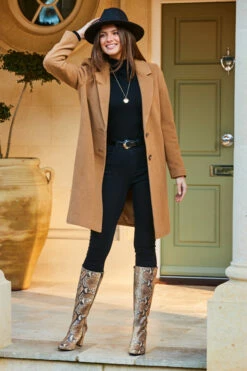 Black Fedora Hat With Ribbon Detail -SOSANDAR Sales web 64 a22ow018bn0002 0229 2