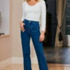 Mid Blue Wide Leg Pocket Detail Jeans 2 Mid Blue Wide Leg Pocket Detail Jeans -SOSANDAR Sales web 65 a22bd016be0010 s23tk851be0009 004