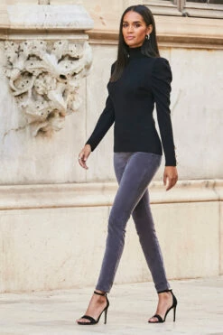 Grey Velvet Skinny Jeans -SOSANDAR Sales web 79 a21tk581bk a20bd008gy 244