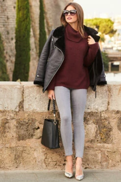 Black Faux Shearling Belted Biker Jacket -SOSANDAR Sales web 81 a22op004bk0001 s21tk375rd0011 159