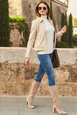 Ecru Collared Leather Jacket -SOSANDAR Sales web 88 a22ol003eu0001 a20tk008nl0001 214