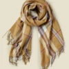 Ola Soft Beige Check Oversized Scarf 1 Ola Soft Beige Check Oversized Scarf -SOSANDAR Sales web a21ac017 a
