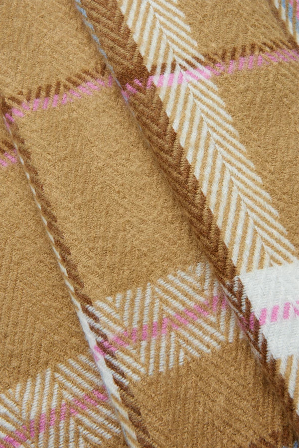 Ola Soft Beige Check Oversized Scarf 5 Ola Soft Beige Check Oversized Scarf - Image 3