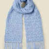 Bella Pale Blue Chunky Knitted Scarf 2 Bella Pale Blue Chunky Knitted Scarf -SOSANDAR Sales web a21ac032be a