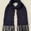 Bella Navy Blue Chunky Knitted Scarf -SOSANDAR Sales web a21ac035be a