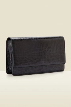 Black Snake Faux Leather Clutch Bag 12 Black Snake Faux Leather Clutch Bag -SOSANDAR Sales web a21ac079 d rt