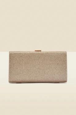 Champagne Gold Clasp Detail Box Clutch Bag 13 Champagne Gold Clasp Detail Box Clutch Bag -SOSANDAR Sales web a22ac002cm b