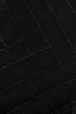 Black Soft Velvet Quilted Tassel Detail Cross Body Bag -SOSANDAR Sales web a22ac009bk d