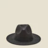 Black Fedora Hat With Ribbon Detail -SOSANDAR Sales web a22ac016bk b