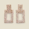 Gold Diamante Door Knocker Earrings