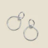 Silver Knot Detail Earrings -SOSANDAR Sales web a22ac031 silver a