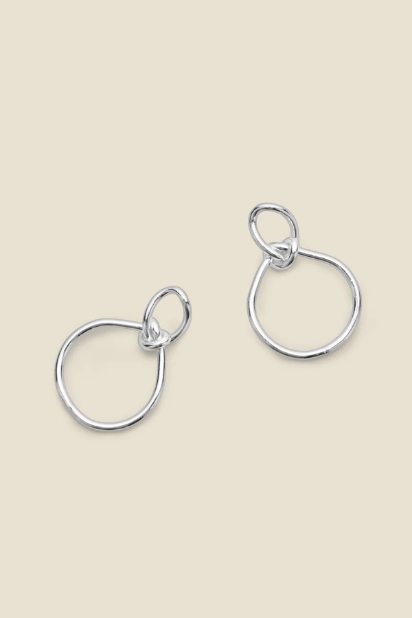 Silver Knot Detail Earrings 4 Silver Knot Detail Earrings - Image 2