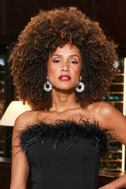 Silver Oversized Rhinestone Round Drop Earrings -SOSANDAR Sales web crop 2310 06 a23dj034bk0001 06 103